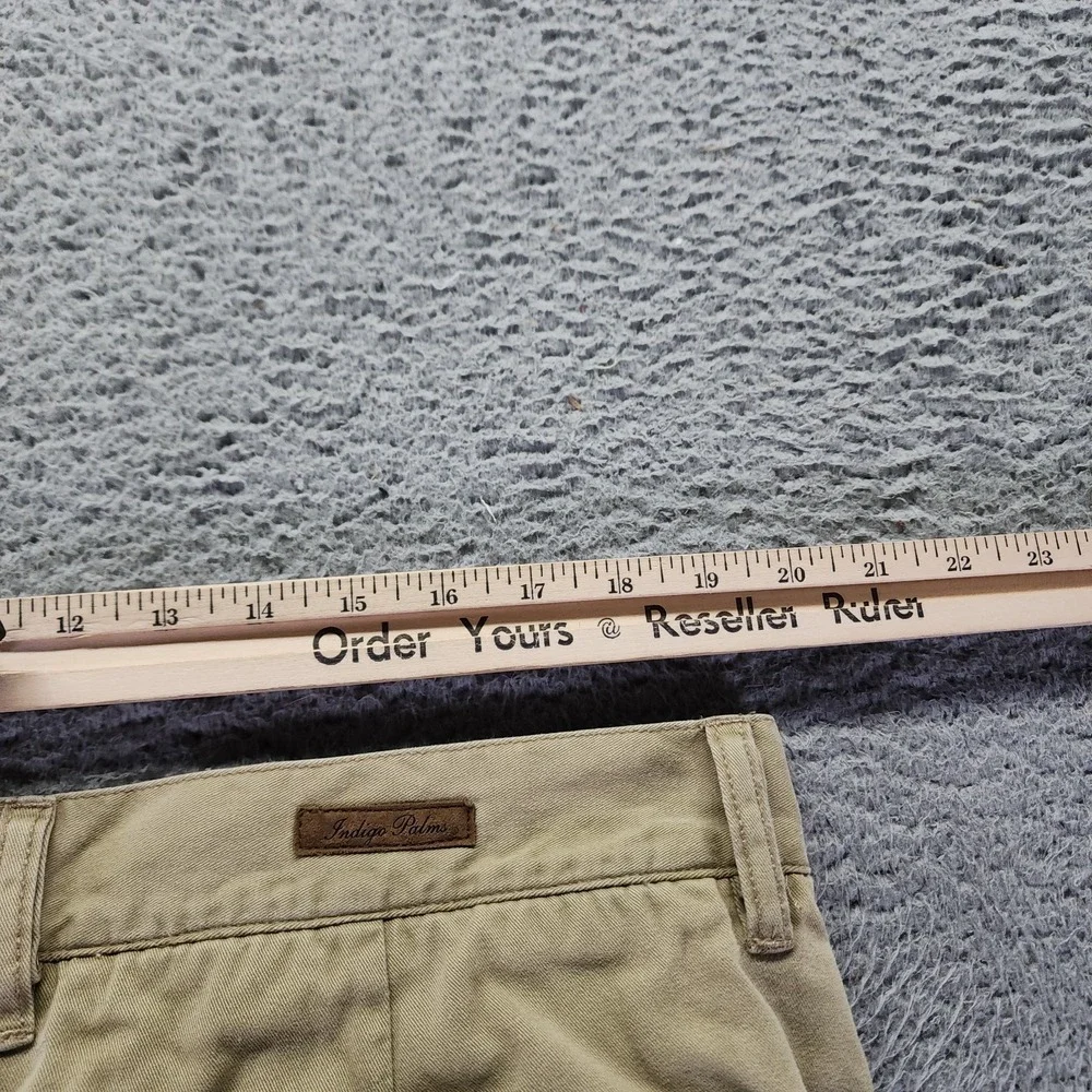 Indigo Palms Pant Mens 40x30 Beige Cotton Chino Straight Relaxed Business Preppy